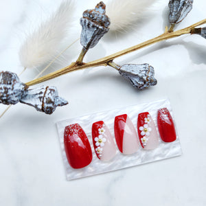 Press-on nails "Ruby Gala"