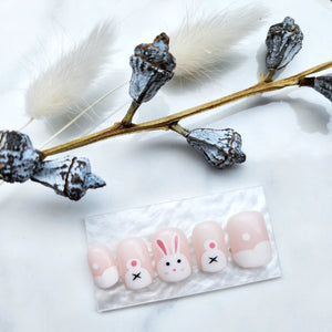 Press-on nails "Bunny Whimsy"