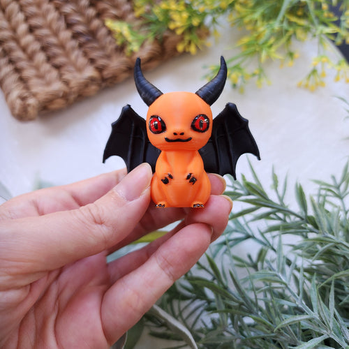 3D-Printed Little Devil Creature with Bat Wings