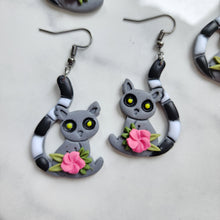 Load image into Gallery viewer, &quot;Lemur Charm&quot; Handmade Polymer Clay Earrings