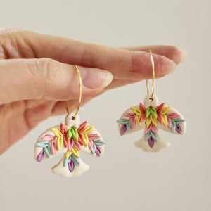 "Rainbow Bird" Handmade Polymer Clay Earrings