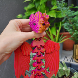 Flexible Rainbow Dragon – 3D Printed Articulated Toy Accessory