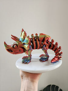 3D-printed cyber-triceratops skeleton