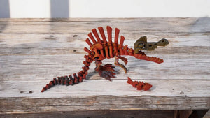 Articulated 3D-Printed Dinosaur Skeleton – Flexible Poseable Collectible Toy