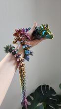 Load image into Gallery viewer, Rainbow Articulated Dragon – 3D Printed Flexible Fantasy Toy Decor