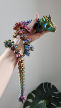 Load image into Gallery viewer, Rainbow Articulated Dragon – 3D Printed Flexible Fantasy Toy Decor