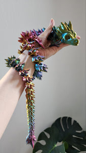 Rainbow Articulated Dragon – 3D Printed Flexible Fantasy Toy Decor