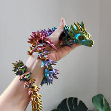 Load image into Gallery viewer, Rainbow Articulated Dragon – 3D Printed Flexible Fantasy Toy Decor