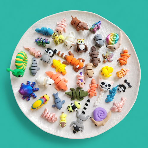 3D Printed Flexible Animal Toys Random assortment sets