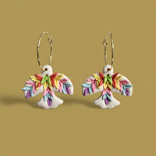 Load image into Gallery viewer, &quot;Rainbow Bird&quot; Handmade Polymer Clay Earrings