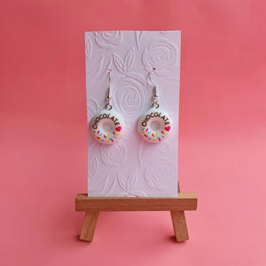 Dunkin' Donuts novelty earrings