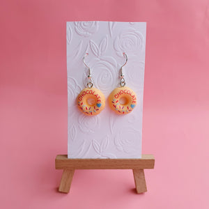 Dunkin' Donuts novelty earrings