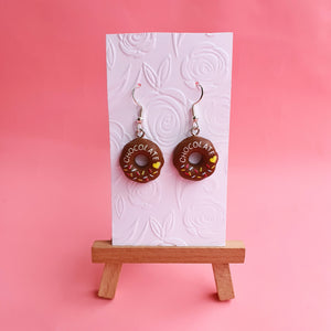 Dunkin' Donuts novelty earrings