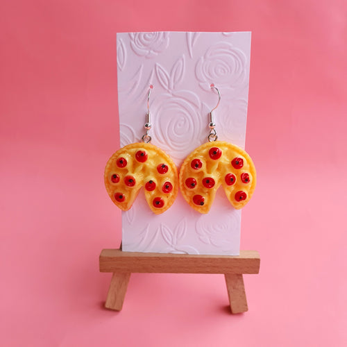 Pizza earrings