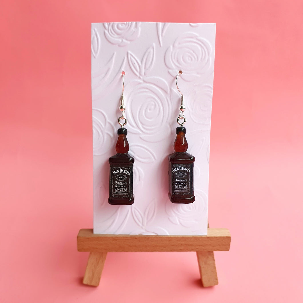 Jack Daniel Whisky novelty earrings