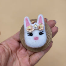 Load image into Gallery viewer, 100% wool Needle felted Bunny Hair clip