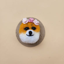 Load image into Gallery viewer, Wool felted flower Fox hair clips baby kids hair accessories