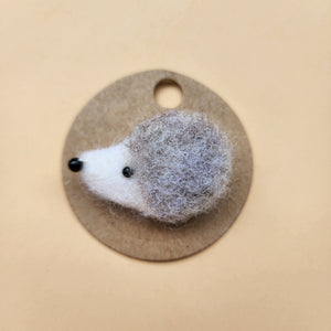 Needle felted Hedgehog hair clip or brooch