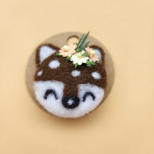 Load image into Gallery viewer, Wool felted flower Reindeer hair clips baby kids hair accessories