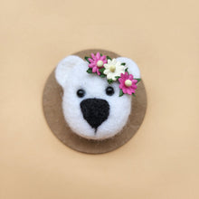 Load image into Gallery viewer, Wool needle felted Bear hair clip or Brooch