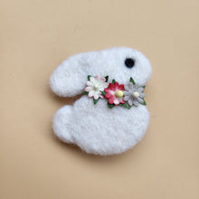 Load image into Gallery viewer, 100% wool Needle felted Bunny Hair clip