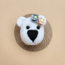 Load image into Gallery viewer, Wool needle felted Bear hair clip or Brooch