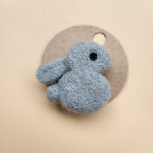 Load image into Gallery viewer, Wool felted Gray bunny hair clip baby kids hair accessories