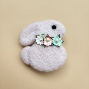 100% wool Needle felted Bunny Hair clip