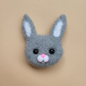 100% wool Needle felted Bunny Hair clip