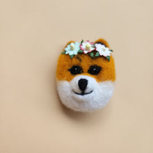 Load image into Gallery viewer, Wool felted flower Fox hair clips baby kids hair accessories