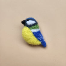 Load image into Gallery viewer, 100% wool Needle felted Yellow Bird Hair clip or Nylon headband or Brooch