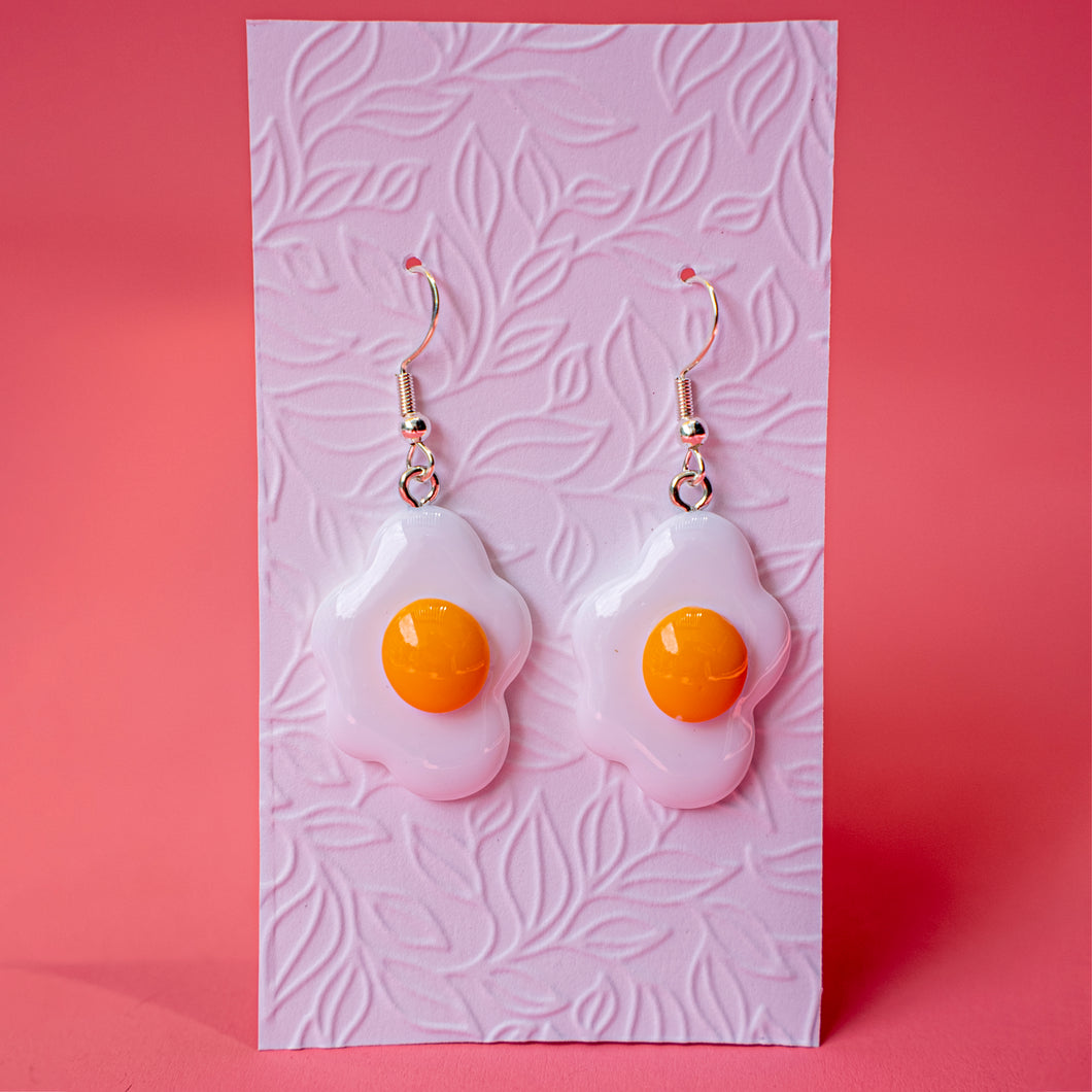 Egg sunny side up earrings